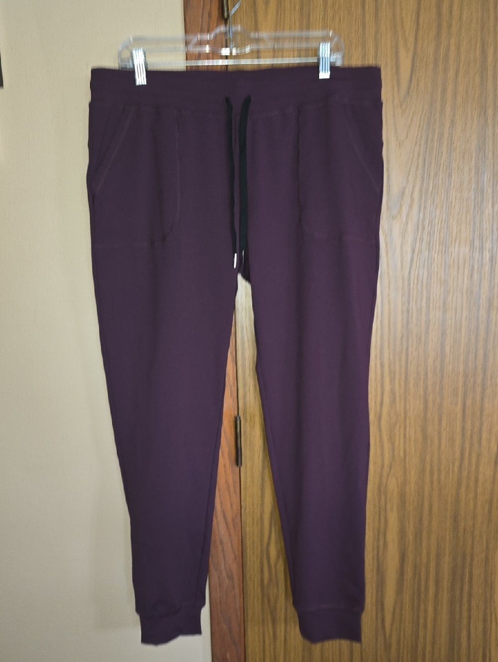 Everyday Plum Jogger Pants with Drawstring Waist